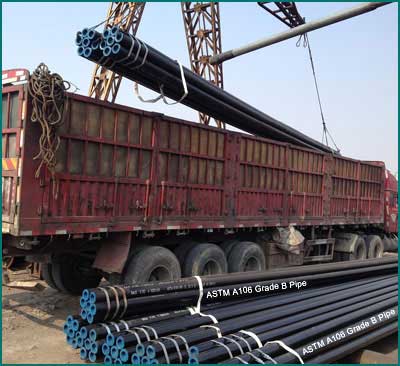 Loading of ASTM A106 Grade B EFW Pipes