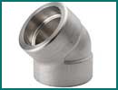 Alloy steel forged socket weld 45 degrees elbow