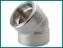 alloy steel socketweld 45 deg elbow